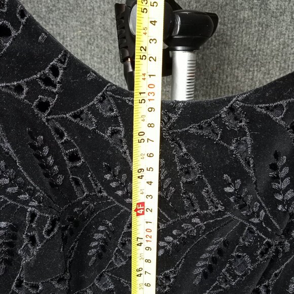 1950's Black Rayon Velvet Bodice Dingle Ball Dress by Best & Co, 5th Ave - Picture 9 of 10